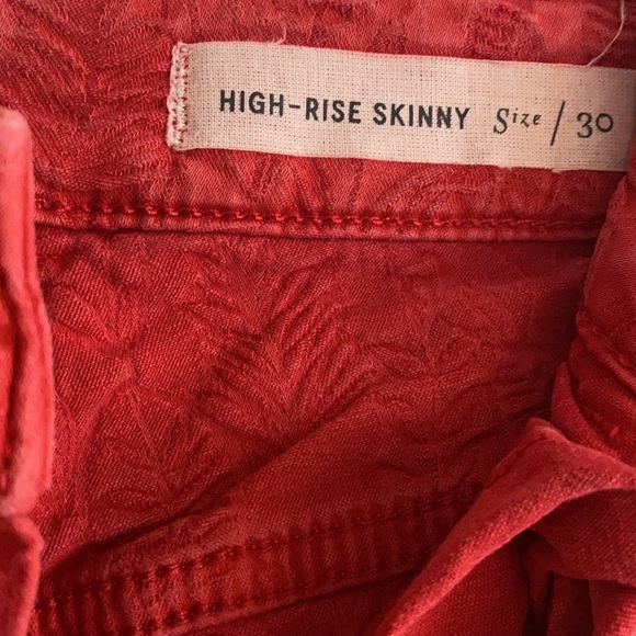 ANTHROPOLOGIE. Pilcro Jacqard  Skinny Jeans - Picture 6 of 8